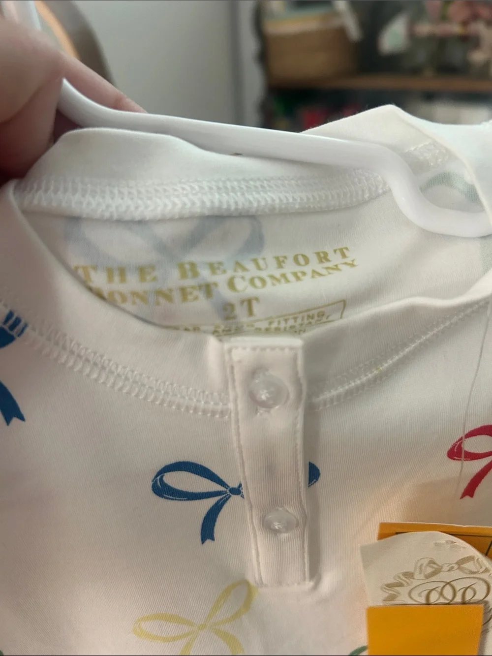 The Beaufort Bonnet Company Kids White Bow-Print Pajama Set - Multicolor Bows